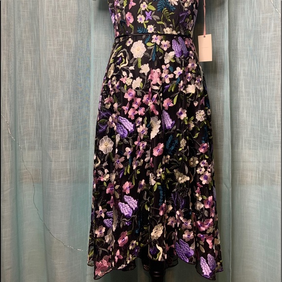 Alex Marie Floral Embroidered High Low Dress - Picture 7 of 16